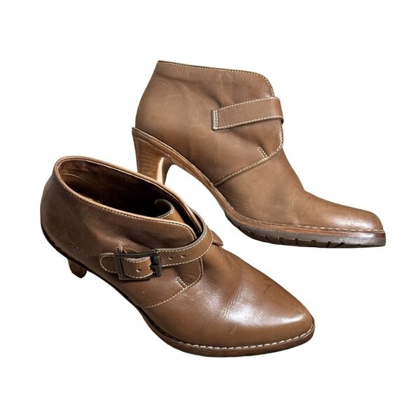 Cole Haan Womens Brown Leather Heeled Ankle Boots 9.5M With Nike Air Technology - Picture 5 of 6